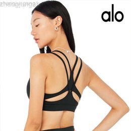 Desginer Alooo Yoga Tanks Nude Suit Tank 1-1 Womens Back Sexy Underwear Sports Fitness Top Shock Absorbing Bra