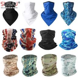 Fashion Face Masks Neck Gaiter UV protection scarf ice silk facial mask neck tube fast drying outdoor fishing bike magic motorcycle breathable bandage Q240510