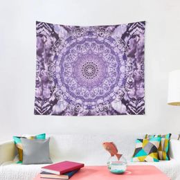 Tapestries Tie-Dye Mandala Jain Purple Tapestry Bedroom Decor Aesthetic Aesthetics For Room