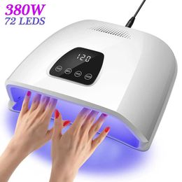 Nail Dryers Professional nail drying lamp for Manicure UV LED nail lamp for gel polishing dryer with automatic sensor touch screen T240510
