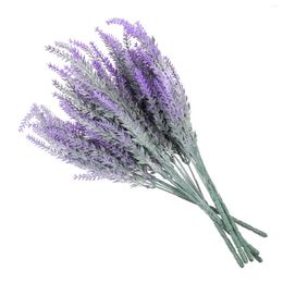 Decorative Flowers 6 Pcs Artificial Lavender Wedding Supplies Home Flower Faux Decor Simulation Rustic Fake