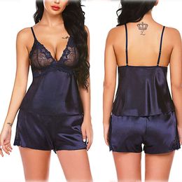 Lingerie erotica a vendita calda, sexy stener di seta anticee, camicia da notte delle donne