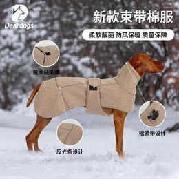 Dog Apparel Strap Cotton Clothes Fashion Warm Big Reflective Stripes