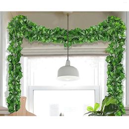 Decorative Flowers Wedding Wall Green Decoration Artificial Vines Hanging Leaf Wreaths For Kitchen Cabinets Talking Wreath