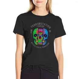 Women's Polos Paranormal Sci-Fi Double Skull T-shirt Aesthetic Clothing Summer Tops Designer Clothes Women Luxury