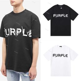 24SS Purple Brand T Shirt Size XS-5XL Large Designer Tees Mens T-Shirt Homme T Shirts Women Loose Clothing Luxury Designers Short Slee
