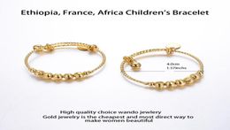 WANDO 2pcs Round ball bell Classic small bangles babyGirlsKids Children039s bracelet Birthday Gift festival lovely Jewelry B01782419