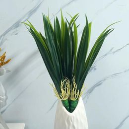 Decorative Flowers Simulated Sisal Leaves Cymbidium Grass And Flower Arrangement Green Plants Home Decoration Balcony Gardening Project