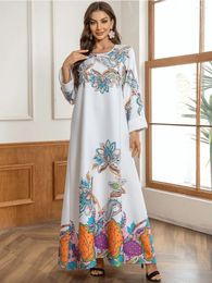 Ethnic Clothing Eid Muslim Dress For Women Abaya Diamond Print Abayas Arab Dubai Jalabiya Party Dresses Kaftan Vestidos Largos Long Robe