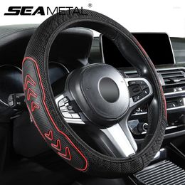 Steering Wheel Covers SEAMETAL 38CM Sports Cover Elastic Portector Non-Slip Breathable Racing Auto Steer Full Wrapped