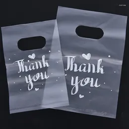 Gift Wrap 100 Pcs Mini Thank You Plastic Bags Wedding Candy Shopping Carrier For Party Festival Daily Use And Etc.