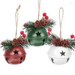 Party Supplies Christmas Bells For Tree Hang Decor Metal Holiday Window Decoration Pendant Hanging Ornament Accessories
