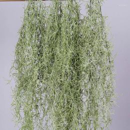 Decorative Flowers Artificial Plant Air Grass Vine Branch Plastic Green Plants Wall Hanging Decoration For Year's Home Wedding Party Decor