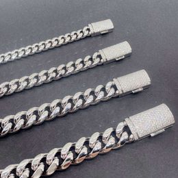 8mm Cuban Link Chain Moissanite 10mm Miami Necklace Bracelet