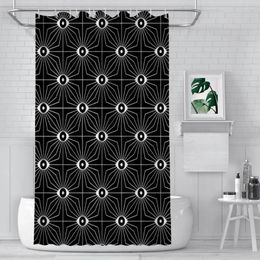 Shower Curtains Electric Eyes Bathroom Alien ET Space Waterproof Partition Curtain Funny Home Decor Accessories