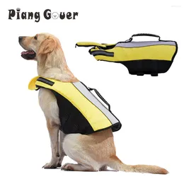 Dog Apparel Yellow Swim Vest Summer Pet Life Jacket Swimwear Clothes For Medium Large