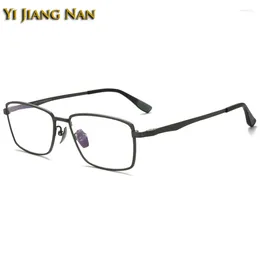 Sunglasses Frames Men Pure Titanium Gentlemen Optical Prescription Glasses Frame Top Quality Lightweight Rx Eyewear Eyeglasses Long Temple