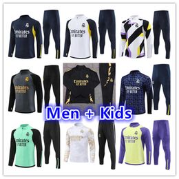 2024 2025 Real Madrid tracksuit training suit kit VINI JR BELLINGHAM 23/24/25 real Madrides Long Sleeves men kids football sportswear set chandal futbol survetement