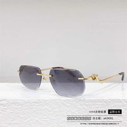 Brand Carter new frameless flat mirror optical style square sunglasses personalized and fashionable CT0120