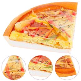 Decorative Flowers Simulation Pizza Slice Model Plastic Realistic Decor Fake Artificial Decoration Food Ornament Display Pepperoni