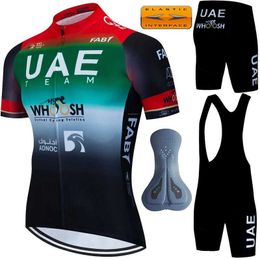Fans Tops Tees Bicycle pants mens triathlon set UAE professional shirt short sleeved jacket team 2024 laser cutting Q240511