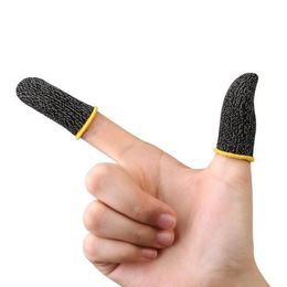 Pair Gaming Finger Sleeve Fiber Breathable Fingertips For Games AntiSweat Touch Screen Cots Cover Sensitive Mobile Disposable Glo3461942