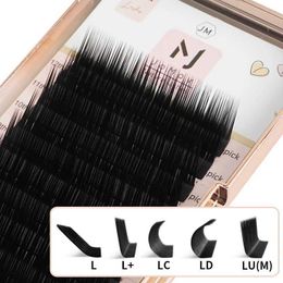 False Eyelashes Jomay Mix 8-16mm Handmade Korean Pbt L/M Curled Eyelash Extension Natural Soft Artificial Mink Makeup Tool Beauty Q240510