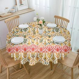 Table Cloth Abstract Texture Gradient Round Tablecloth Waterproof Wedding Party Cover Holiday Dining For Room