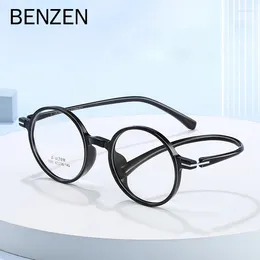 Sunglasses Frames BENZEN Round Optical Myopia Glasses Frame Men TR 90 Prescription Eyeglasses Women Vintage Eyewear 5960