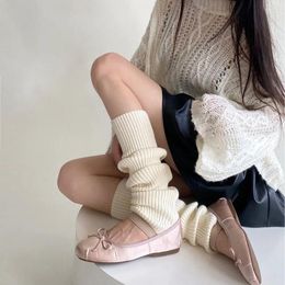 Women Socks Japanese Style Wool Kawaii Ballet JK Guards Harajuku Foot Cover Over Knee Boot Cuffs Girls