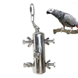 Other Bird Supplies Parrot Chewing Toy Stainless Steel Swing Cage With Bell 304 Standing For Budgies Parakeets Cockatiels