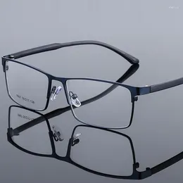 Sunglasses Frames Oversized Titanium Alloy Eyeglasses Frame Men Metal Square Myopia Prescription Full Optical Eyewear Transparent Glasses