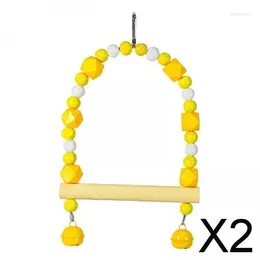 Other Bird Supplies 2xBird Toy Pet Hanging Ladder Bridge Climbing Swing For Conures Budgie Hamster