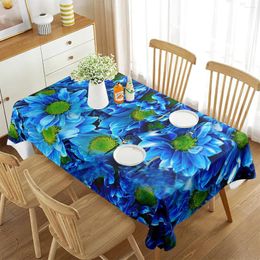 Table Cloth Spring Flowers Tablecloth Beautiful Plant Art Decor Rectangle Theme Wedding Banquet Party Dining Room