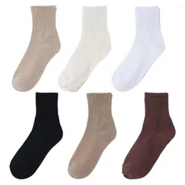 Women Socks Harajuku Sweet Female Sports Casual Solid Color Striped Cotton Hosiery Tube