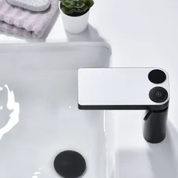 Bathroom Sink Faucets LED Digital Basin Faucet Black Water Power Mixer Brass Temperate Display Smart Tap BR-2024A157