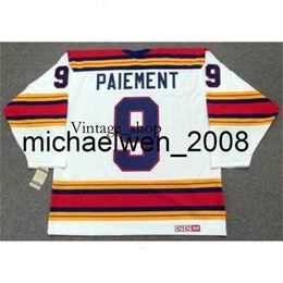 Vin Weng Men Women Kids WILF PAIEMENT Kansas City Scouts 1975 CCM Vintage Home Hockey Jersey All Stitched Top-quality Any Name Any Number Goalie Cut
