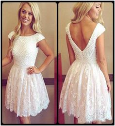 Real Image Lace Beads Short Homecoming Dresses For Girl Juniors Cocktails Short Prom Dress Party Ball Gowns Graduation Club Wear C9753924