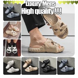 Skull thick sandals summer beach breathable non-slip lightweight Fashion casual blue black beach sun slides boy brown light 40-45 designer