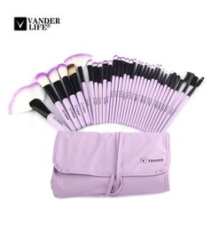 Professional Makeup Brushes Set High Quality 32 Pcs Make Up Tools Kit Premium Full Function Blending Powder Foundation Brush Purpl4859219