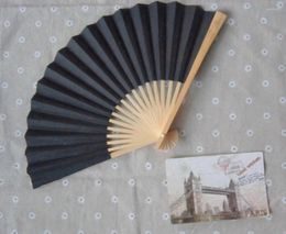 Decorative Figurines 100pcs/lot Folding Elegant Paper Hand Fan Wedding&Party Decoration Supplies 21cm