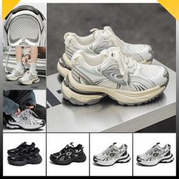 Popular thick soled dad shoes for women new China-Chic versatile casual shoes oversize lovers sneakers for wome size35-44 increase women white lace-up chunky sneaker