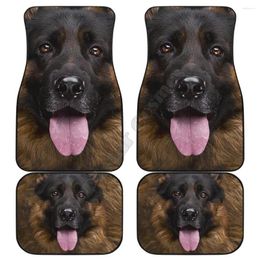 Carpets German Shepherd Car Floor Mats Funny Dog Face 3D Printed Pattern Fit For Most Anti Slip Colourful