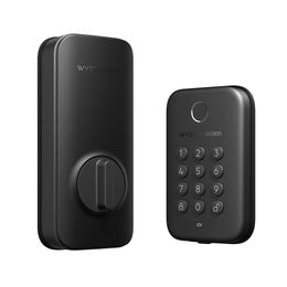 Wyze Automatic Locking Bolt, Fingerprint Keyless Entry Smart Bluetooth Door Bolt Replacement, Backlit Keyboard, IPX5 Weather Proof, in App History and Scheduled