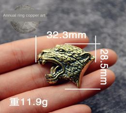 Personalized DIY brass Diy lighter fans039 lighter badge ZP personalized badge wolf head financial cloth buckle2257506