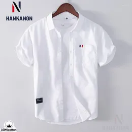 Men's Casual Shirts 2024 High-quality Cotton Business Short-sleeve Shirt M-4XL White Formal Work
