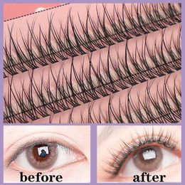 False Eyelashes 120 clusters/box fish tail eyelashes naturally slim and cross simulate thick personal extend soft curly Q240510