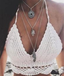 Vintage Retro Multilayer Sweater Pendants Necklaces Clavicle Chain Street Beat Dreamcatcher Leaf Hand Palm Ornaments Fashion Acces1577703