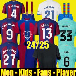 24 25 GAVI LEWANDOWSKI Soccer Jersey ADAMA PEDRI Camiseta De Futbol FERRAN 2024 2025 ANSU FATI MEMPHIS Fans Player DEST Football Shirt Men Kit Kid