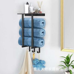 New Mounted Metal Wall and Bathroom Rack, Detachable Towel Storage Hook Rack